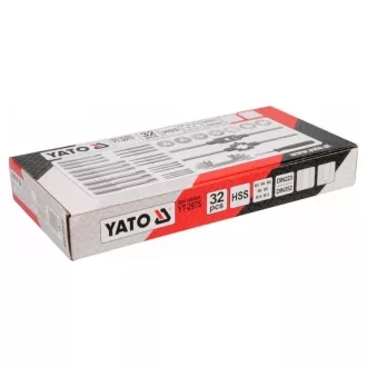   YATO Set de găurire și filetare manual (32 piese) HSS M3-M12