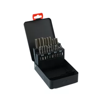   YATO Set de burghie pentru filetare (manual) 21 de piese HSS M 3-12
