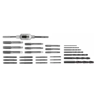   YATO Set de burghie pentru filetare (manual) 29 piese HSS M13-M12