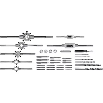   YATO Set de burghie și filiere (manual) 44 de piese HSS M3-M12