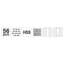 YATO Set de găurit și filetat (manual) 56 de piese HSS M3-M20