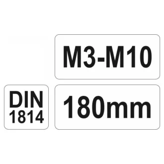 YATO Burghiu pentru filet cu mâner reversibil M3-M10 180 mm