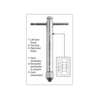 YATO Filieră cu clichet reversibil M3-M10 250 mm