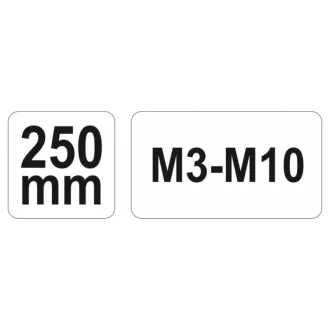 YATO Filieră cu clichet reversibil M3-M10 250 mm