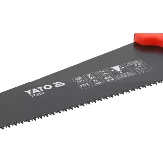   Ferăstrău coadă de vulpe YATO 450 mm acoperit cu teflon cu 3 tăișuri