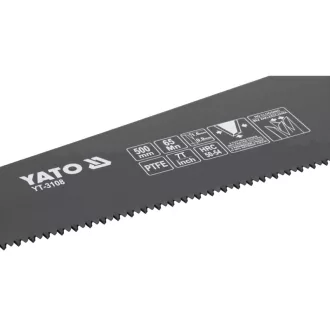   Ferăstrău coadă de vulpe YATO 500 mm acoperit cu teflon cu 3 tăișuri
