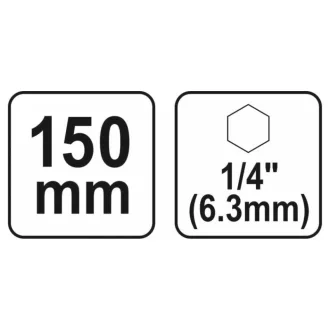 YATO Extensie pentru burghie pentru lemn (plată) 150 mm