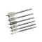 YATO Set de burghie plane pentru lemn, 6 piese cu prindere pentru bit (10-12-16-18-20-25 mm)