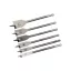 YATO Set de burghie plane pentru lemn, 6 piese cu prindere pentru bit (10-12-16-18-20-25 mm)