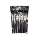 YATO Set de burghie plane pentru lemn, 6 piese cu prindere pentru bit (10-12-16-18-20-25 mm)