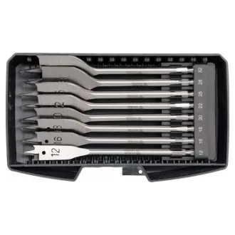   YATO Set de burghie plane pentru lemn, 8 piese cu prindere pentru bit (12-16-18-20-22-25-28-32 mm)