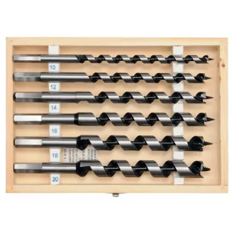   YATO Set de burghie cu spirale pentru lemn, 6 buc (10-12-14-16-18-20 mm), 230 mm Hex