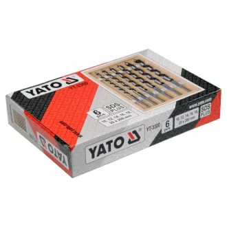   YATO Set de burghie elicoidale pentru lemn 6 piese (10-12-14-16-18-20 mm) 200 mm SDS-Plus