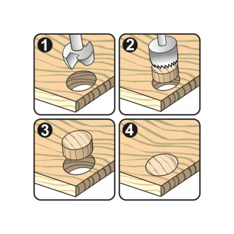 YATO Set de burghie Forstner și cușcă 2 piese 25 mm
