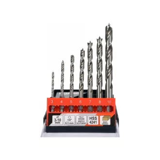   YATO Set de burghie pentru lemn 7 piese 3 - 10 mm cu prindere de bit