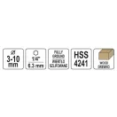 YATO Set de burghie pentru lemn 7 piese 3 - 10 mm cu prindere de bit
