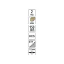 YATO Lamă pentru fierăstrău sabie pentru lemn 150/1,0 mm 6 TPI HCS (2 buc)
