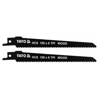   YATO Pană pentru fierăstrău cu acțiune de recul pentru lemn 150/1,0 mm 8 TPI HCS (2 buc)
