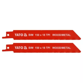   YATO Lamă de fierăstrău sabie, 150 mm/18TPI bimetal (2 bucăți)