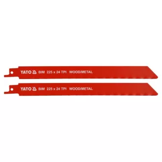   YATO Lamă de fierăstrău sabie pentru lemn, metal 225/1,0 mm (2 buc)