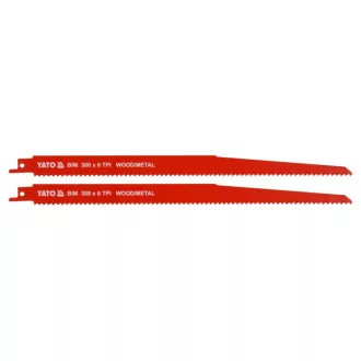   YATO Lamă pentru fierăstrău sabie 300 mm/6TPI bimetal (2 buc)