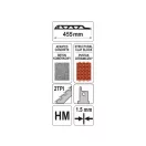 YATO Pană pentru tăiere cu șablon pentru cărămidă 455 mm