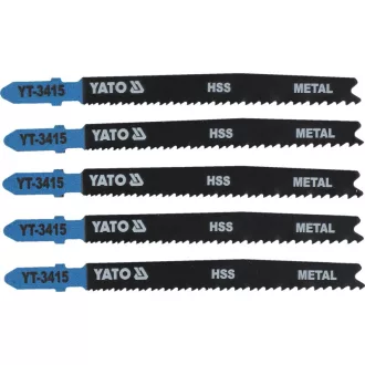   YATO Lamă pentru fierăstrău de traforaj pentru metal cu fixare în T 24-10TPI 100/1,0 mm HSS (5 buc)