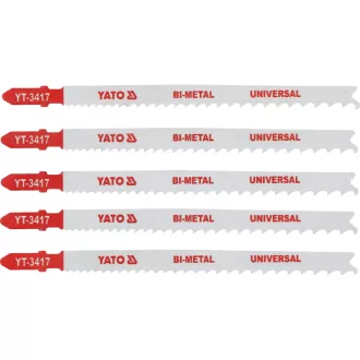   YATO Lamă de fierăstrău panză 10TPI 130 mm universală cu prindere T bimetalică (5 buc)