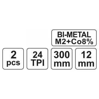   Pânză de ferăstrău manual YATO 300/12 mm 24 TPI bimetal (2 buc)
