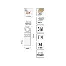 Pânză de ferăstrău YATO pentru mașină multifuncțională 34 mm bimetal-nitrură de titan