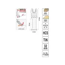 Pânză de ferăstrău YATO pentru mașină multifuncțională 32 mm HCS-TiN