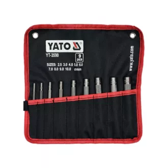 YATO Set piercing piele 9 piese 2,5-10 mm