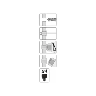 YATO Clește manual pentru nituri 250 mm (2,4-4,8 mm)