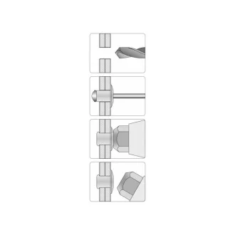 Clești pentru nituri armonici YATO 250-810 mm (2,4-6,4 mm)