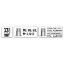 YATO șurub piuliță M5, M6, M8, M10, M12 338 mm