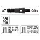 YATO Piuliță cu nituri 360 mm M3, M4, M5, M6, M8, M10, M12