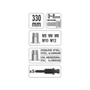 Set clești nituitoare YATO cu pârghie 330 mm (M5-M6-M8-M10-M12)