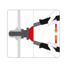 Set clești nituitoare YATO cu pârghie 330 mm (M5-M6-M8-M10-M12)
