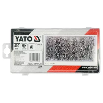 Set de nituri pop YATO aluminiu 400 buc