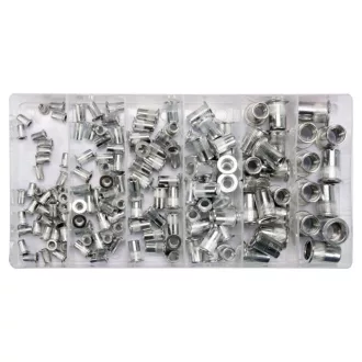 Set piulițe cu nituri YATO din aluminiu 150 buc M3-M10