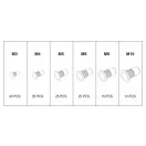 Set piulițe cu nituri YATO din aluminiu 150 buc M3-M10