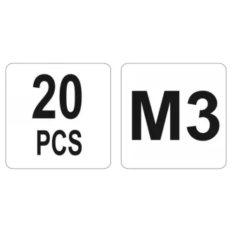 Piuliță cu nituri din oțel YATO M3 (20 buc)