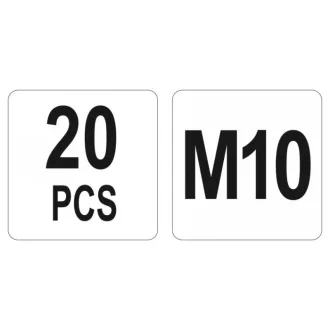 Piuliță cu nituri din oțel YATO M10 (20 buc)
