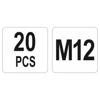 Piuliță cu nituri din oțel YATO M12 (20 buc)