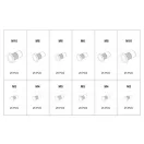 Set de piulițe cu nituri din aluminiu și oțel YATO 300 buc