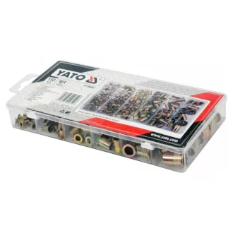 Set de piulițe cu nituri din oțel YATO 150 buc