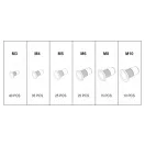 Set de piulițe cu nituri din oțel YATO 150 buc