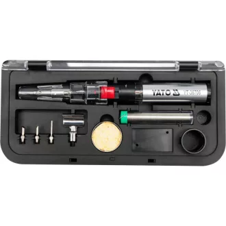   Set fier de lipit YATO 7 piese, functionare cu gaz butan (fara gaz) Piezo