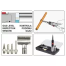 Set fier de lipit YATO 7 piese, functionare cu gaz butan (fara gaz) Piezo