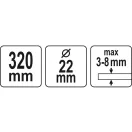 YATO Taietor de gresie pentru plăci de mari dimensiuni 3200 mm